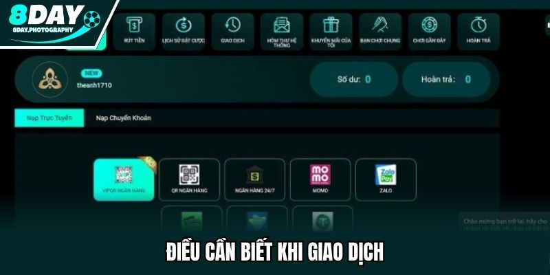 Điều cần biết khi giao dịch