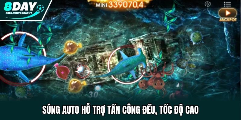 Súng auto hỗ trợ tấn công đều, tốc độ cao